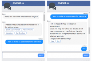 appointment facebook chatbot code