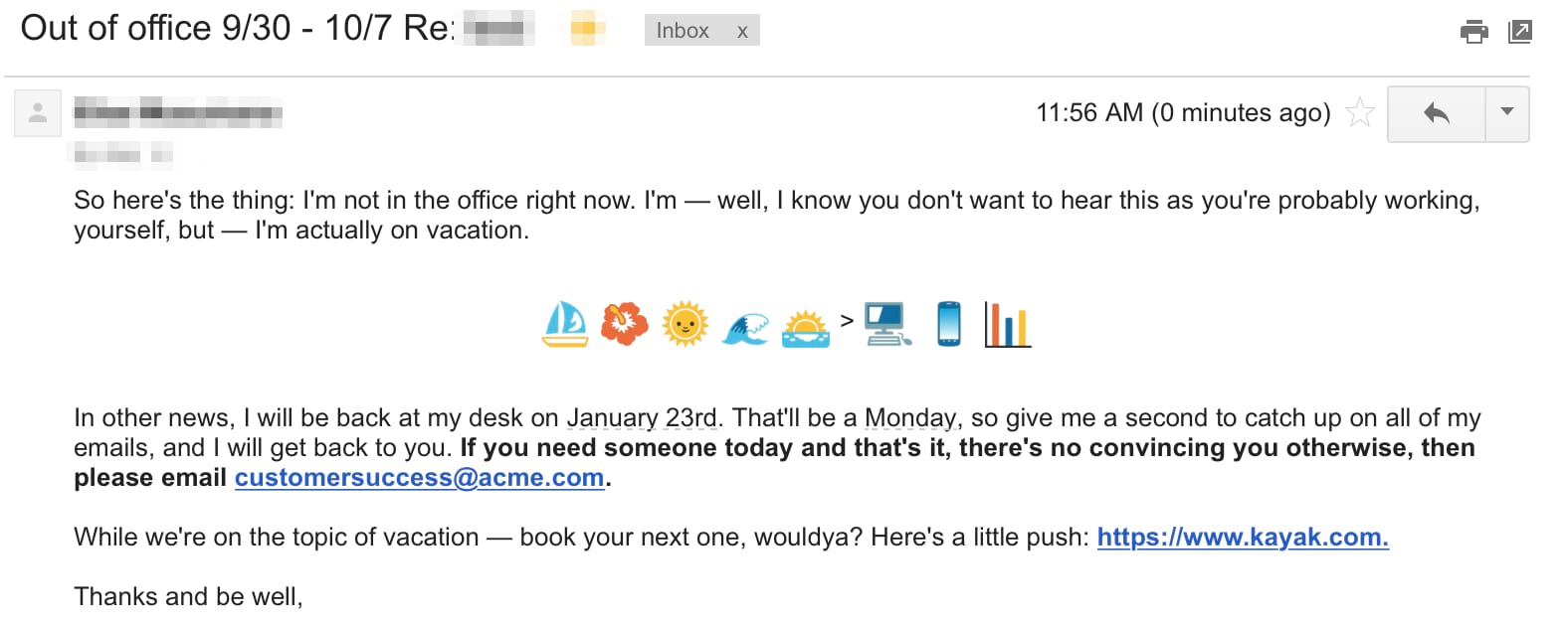 A modern take on automated out of office responses