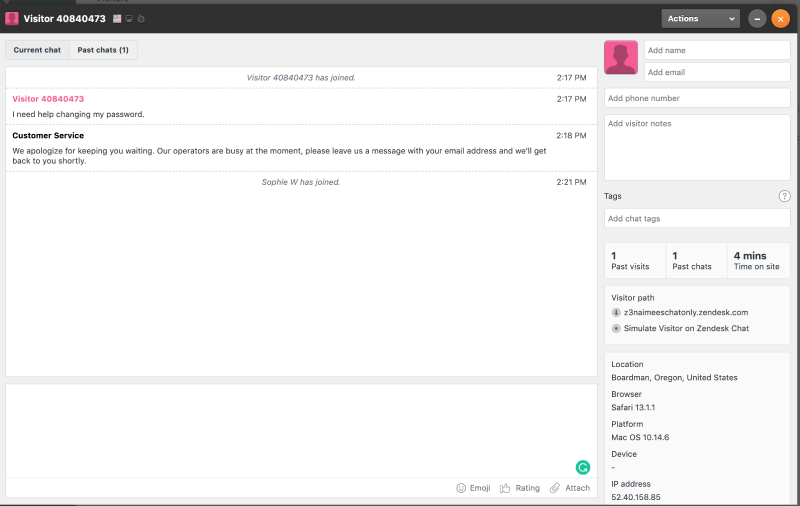 Zendesk Chat