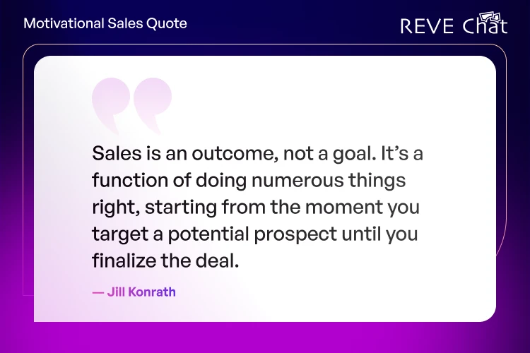 Positive sales quote