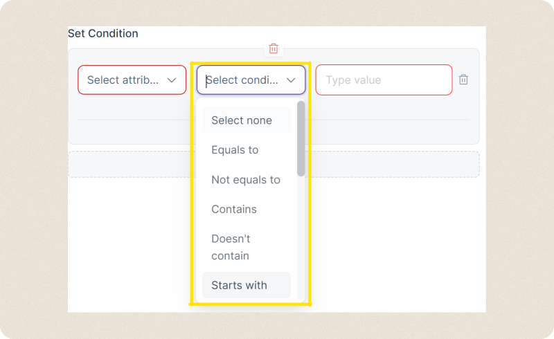 Segment Conditions in REVE Chat